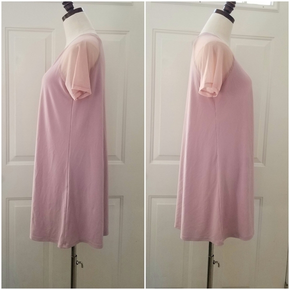 Forever 21 Pink Shortsleeve Short Sundress / slip dress,  Medium - Picture 2 of 5